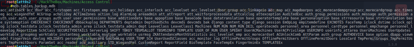 mdb-tables